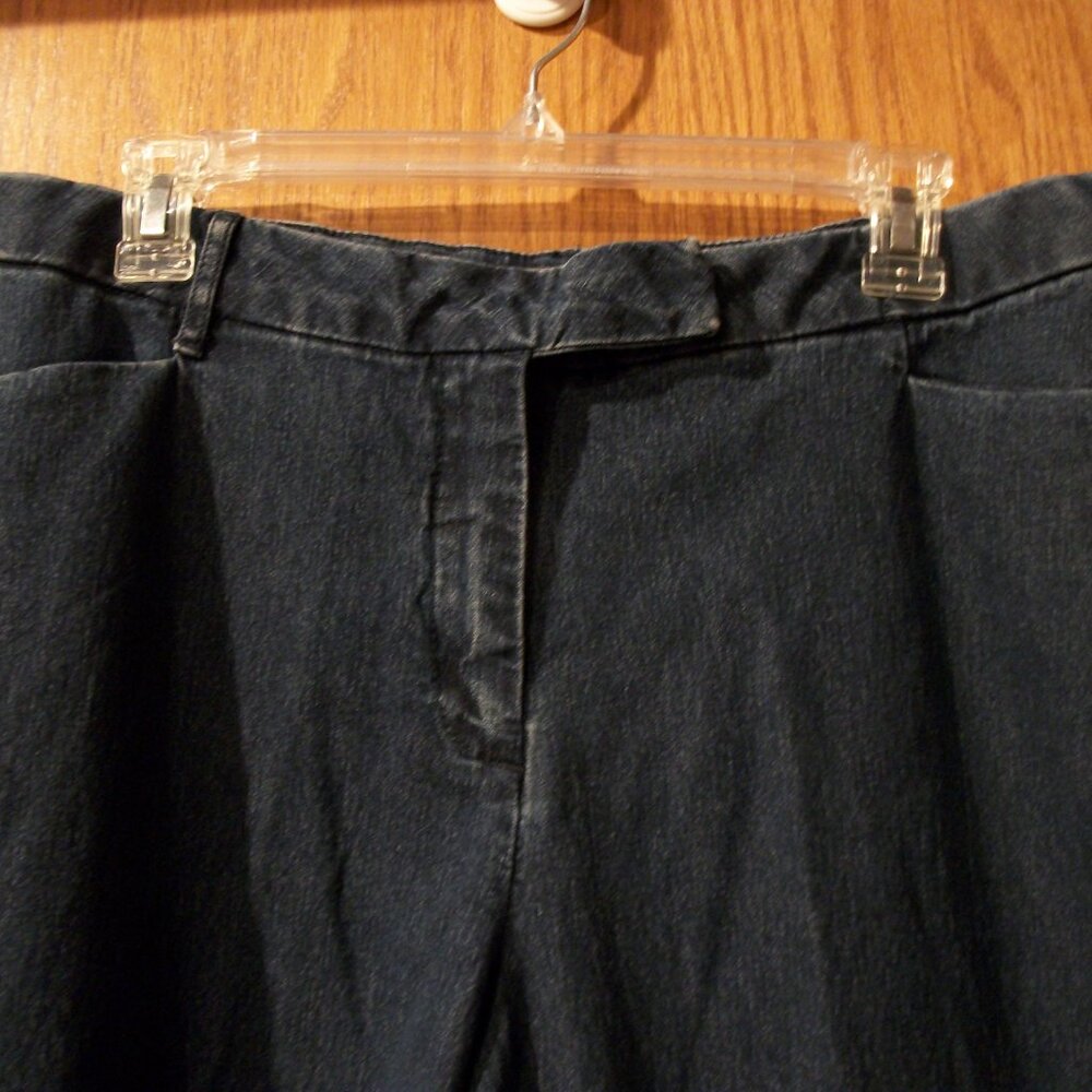 Coldwater Creek Aspen Extend Tab Jeans Women 16 Blue Denim High Rise Stretch NWT